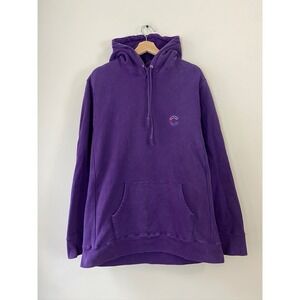 The Crate New York Purple Embroidered Logo Hoodie - XL